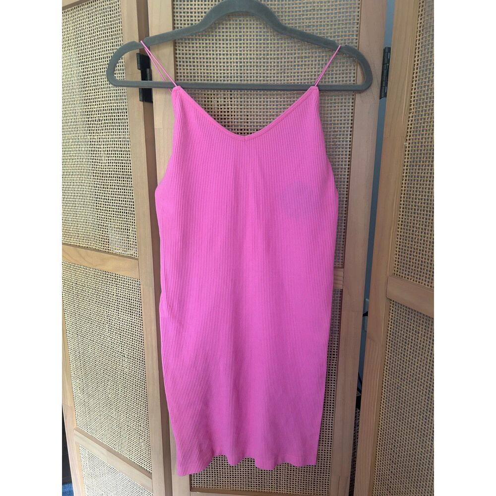 Fct Basics Strapless Pink Knit Slip Dress